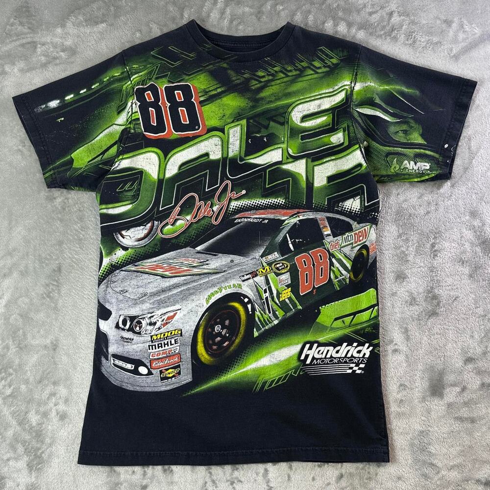 Dale Earnhardt Jr 88 NASCAR T Shirt Chase Authentics Mountain Dew AOP